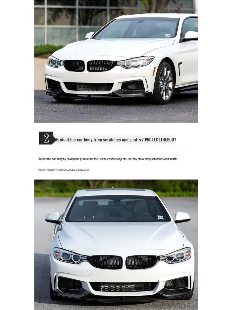 Compatible Front and Rear Lip Spoiler for BMW 4 Series 425i/430i with Quad Exhaust