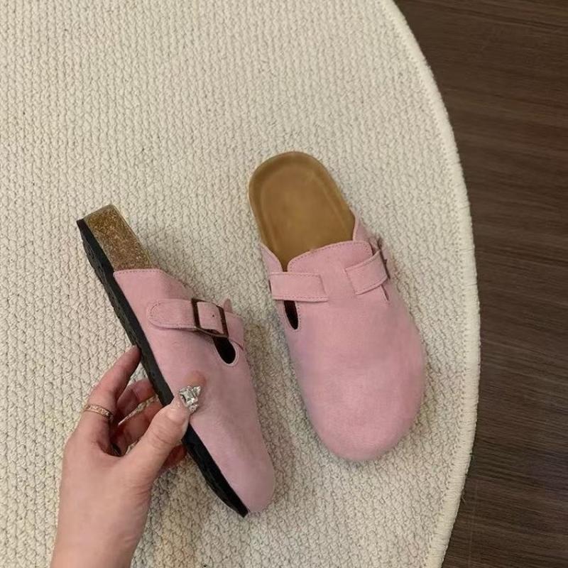 Tamanho Grande Tamancos Clássicos de Cortiça Camurça Chinelos Moda Mulheres Homens Mules Exterior Antiderrapante Tamancos de Cortiça Chinelos Com Fivela Ajustável