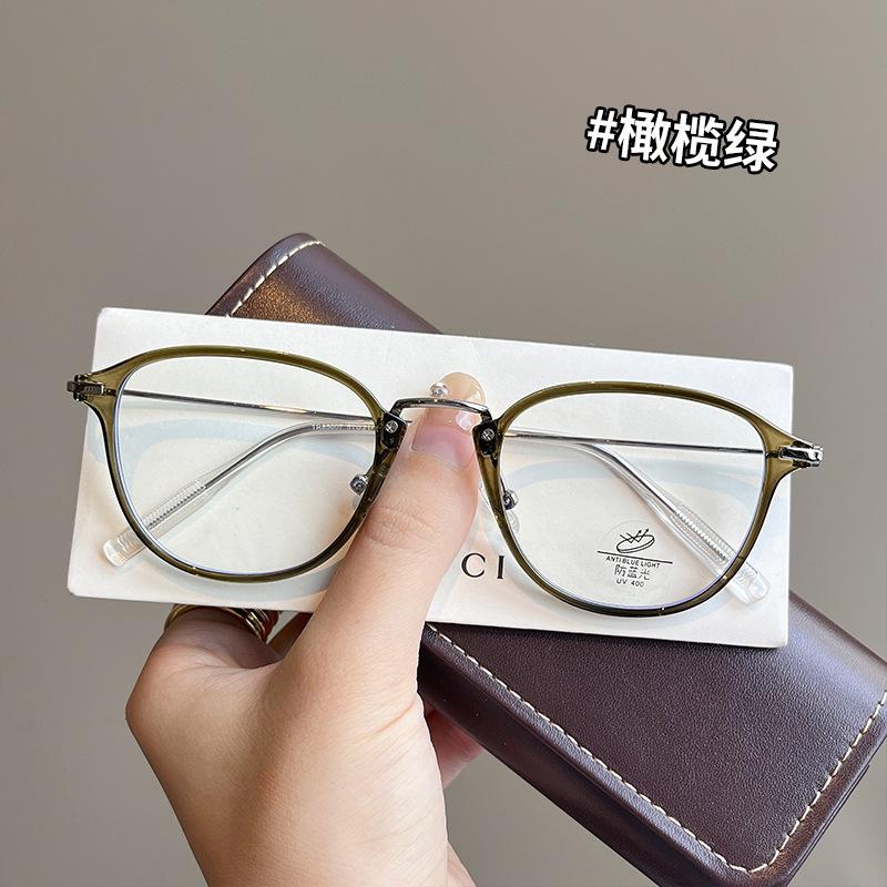 

Korean Style Women S Eyeglass Frame Material Anti Blue Light Glasses Women High Quality Men Glass