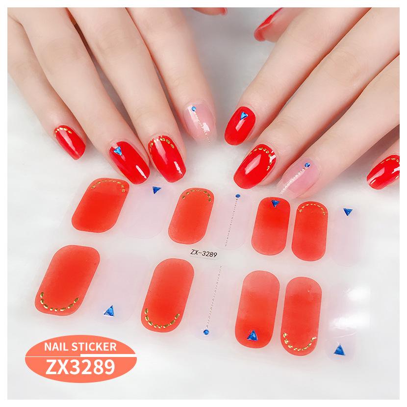 ZX 3D Gel Nail Polish Stickers: Easy-to-Use, Safe, and Healthy Imitation Diamond Adhesive for Stunning Nail Art.