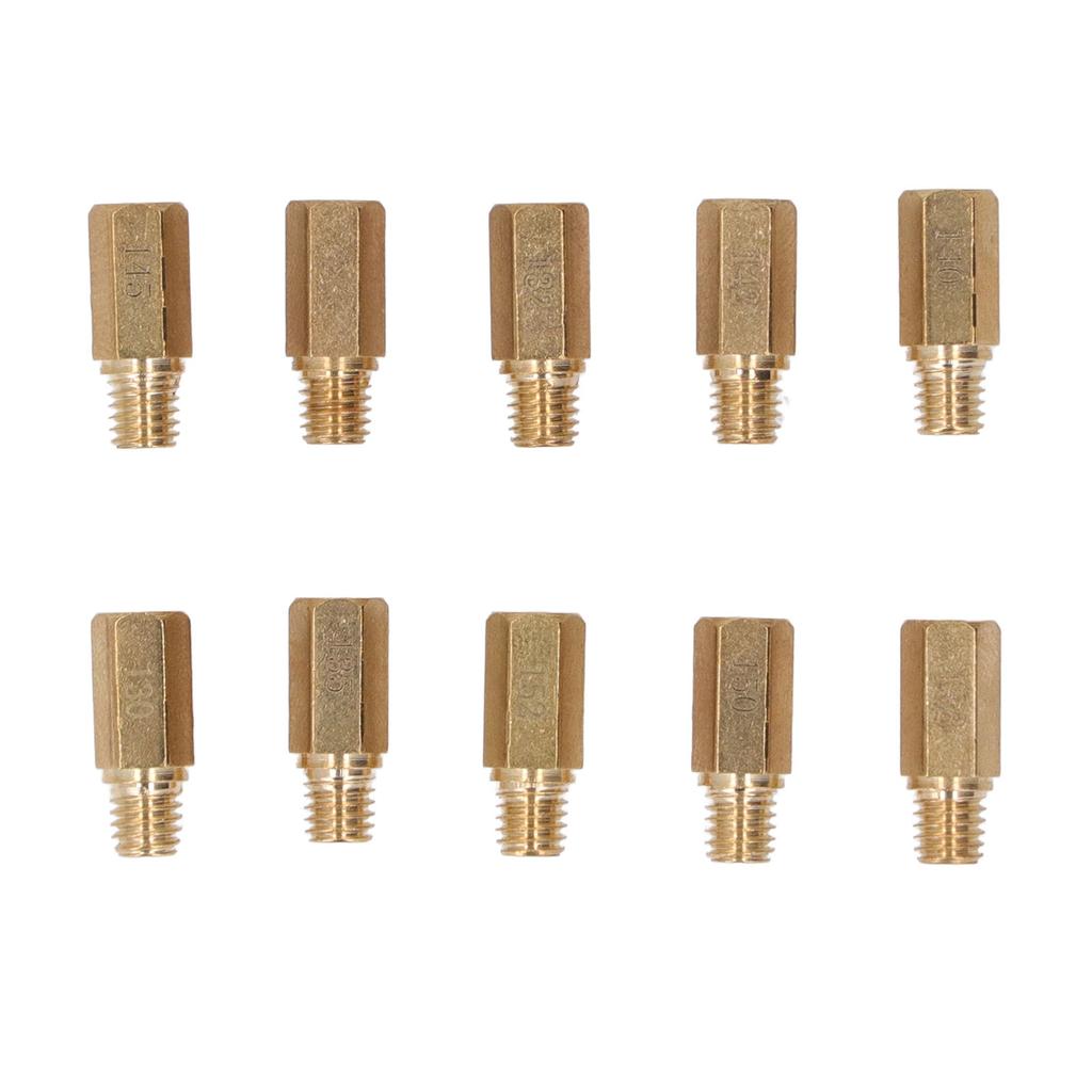 10pcs Motorcycle Carburetor Main Jets Metal Hex Main Jets Replacement for Keihin PWK PWM OKO CVK NSR KSR Carb Set