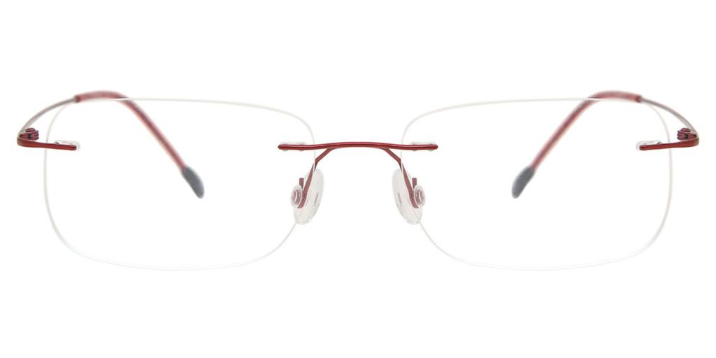 Rimless Rectangle Red Smartbuy Collection Bethanana Ttgv01 009 Fashion Unisex Eyeglasses