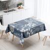 Lotus Flower Tablecloth Home Decor Stain Resistant Waterproof Table Decoration Rectangular Kitchen Fireplace Countertop