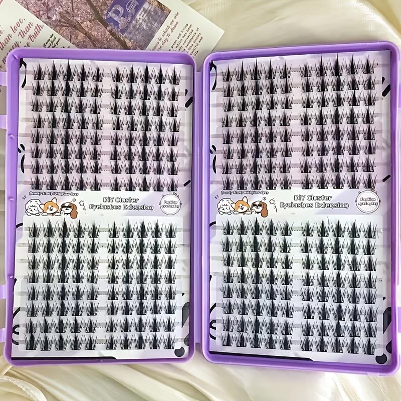 320Pcs 13mm Manga Eyelash Clusters, 0.07mm Pointed DIY Anime Lashes, Natural Korean-Style Reusable Clusters for Beginners