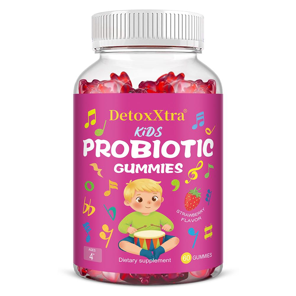 Kids Probiotic Gummies, 4 Billion CFU Probiotic Blend, Strawberry Flavor, 60 Count Dietary Supplement