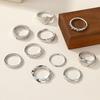 Alloy Ring Set Jewelry Niche Light Luxury Accessories Women's High-end Jewelry Diamond Ring