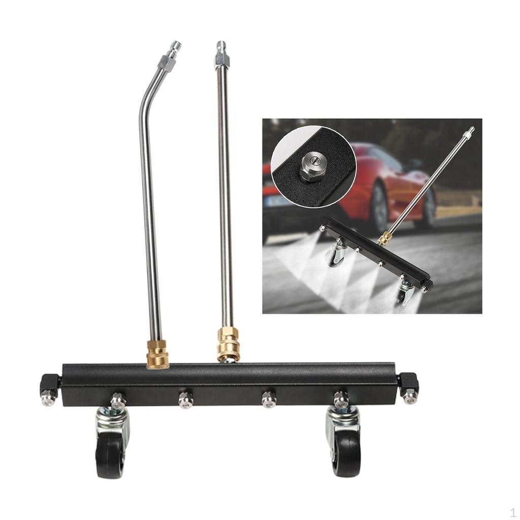 15inch Pressure Washer Attchment Carriage Cleaner with 6 Nozzles And 2 Extension Car Body Cleaning