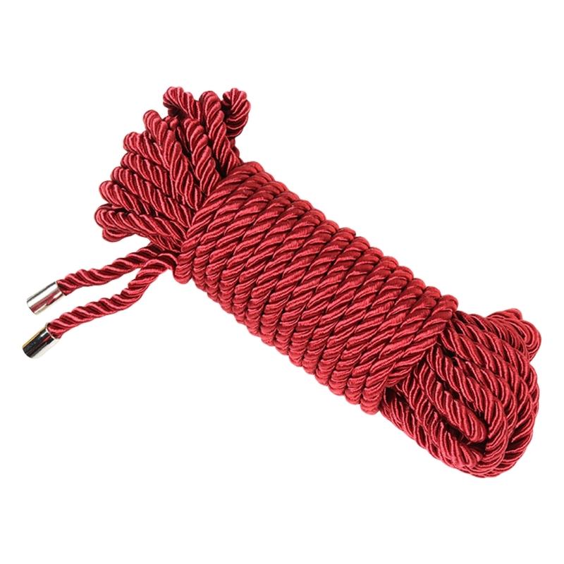 

Multipurpose Long 15 Meter Polyester Cord 7mm Convenient Portable for Crafting Decorative Knots and Home Accessories бордовый