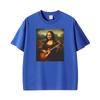 Mona Lisa Playing Electric Guitar Renaissance Art Rock Tee Shirt Unisex Unisex Fashion Aesthetic T Shirt Hot Sale Streetwear Tshirt
