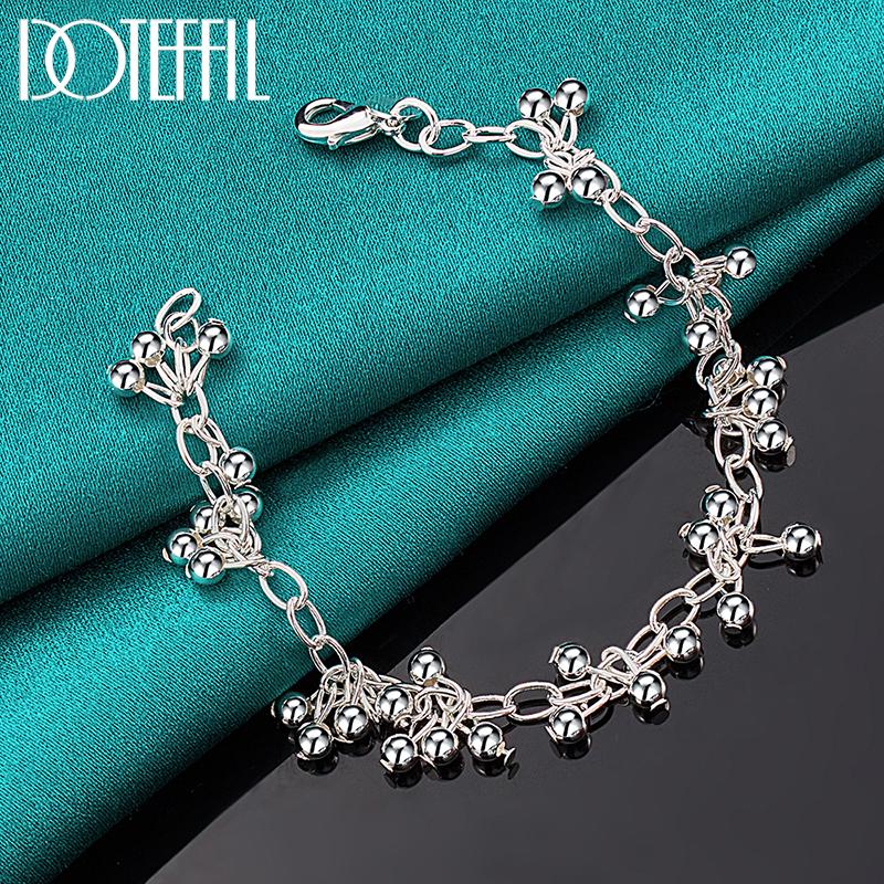 Bracelet romantique en perles de raisin, en argent, cadeau de fête pour femmes, beaux bijoux