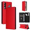 Cubic Grid Texture Flip Leather Phone Case