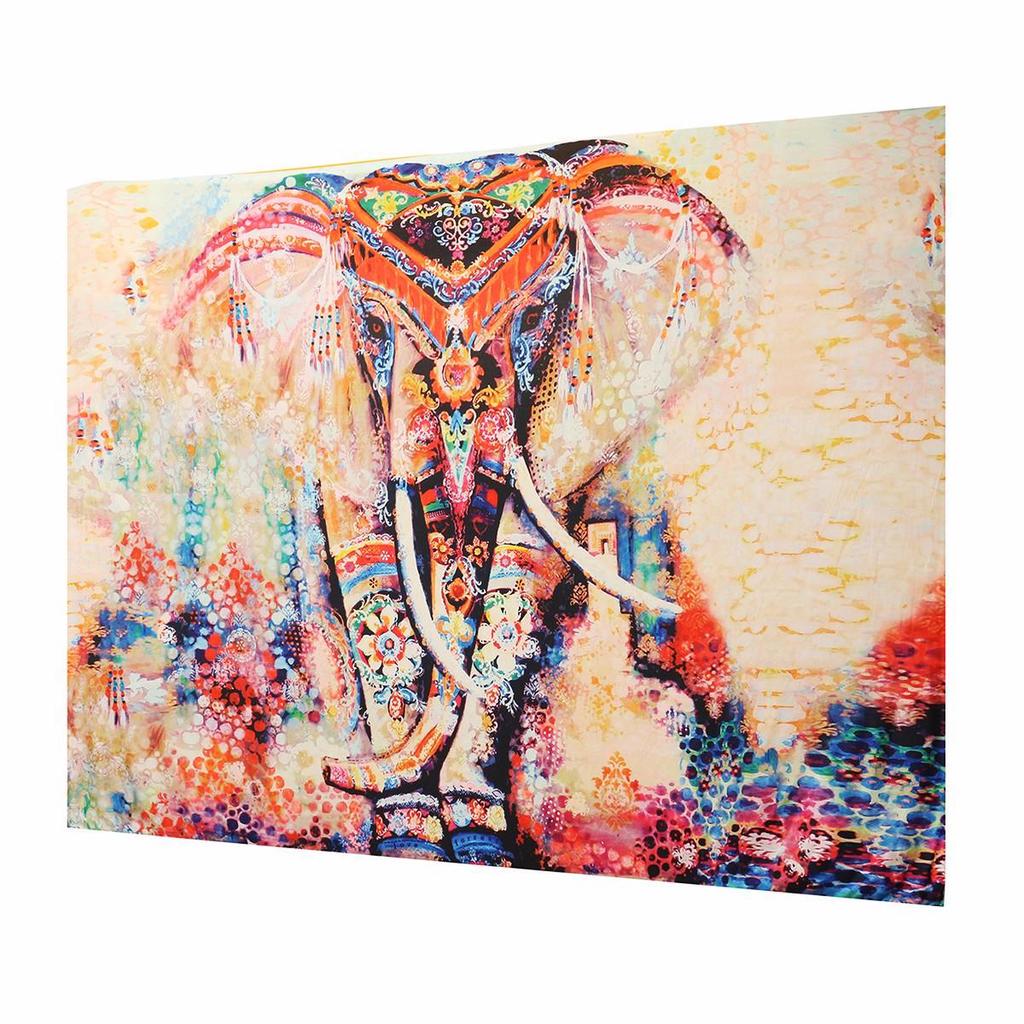 Buy Indian Tapestry Wall Hanging Hippie Elephant Mandala Bedspread ...