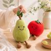 Juguete de Peluche Blando de Fruta Relleno Tomate Manzana Pera Melocotón Almohada de Peluche Suave Comida de Peluche Peluche Regalo de Cumpleaños para Niños