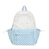 Schoolbag New Ins Cute Polka Dot Plaid Backpack, Primary and Secondary School Schoolbag, Women's Lightweight Large-capacity Travel Backpack