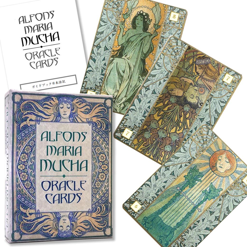 Alfons Maria Mucha Oracle Cards (Authentic Art Nouveau) with Japanese Instructions