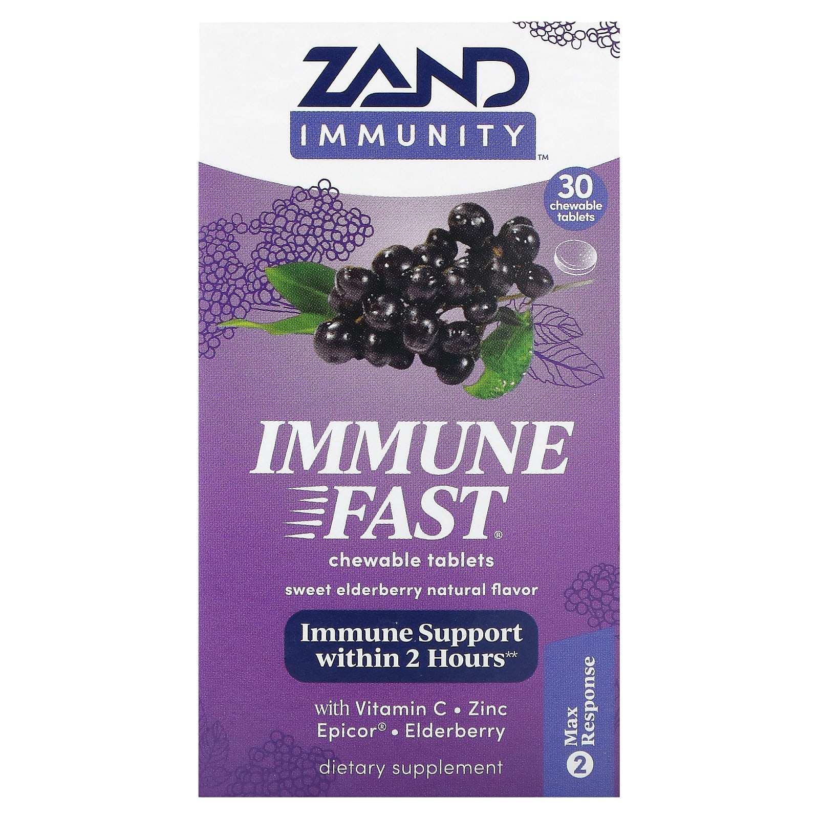 

Immunity, Immune Boost, Sweet Elderberry, Chewable 30 Tablets