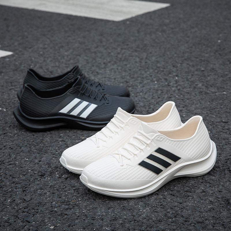 Fashion short rain shoes men's and women's velvet cotton water shoes kitchen light work matte surface non-slip plastic boots