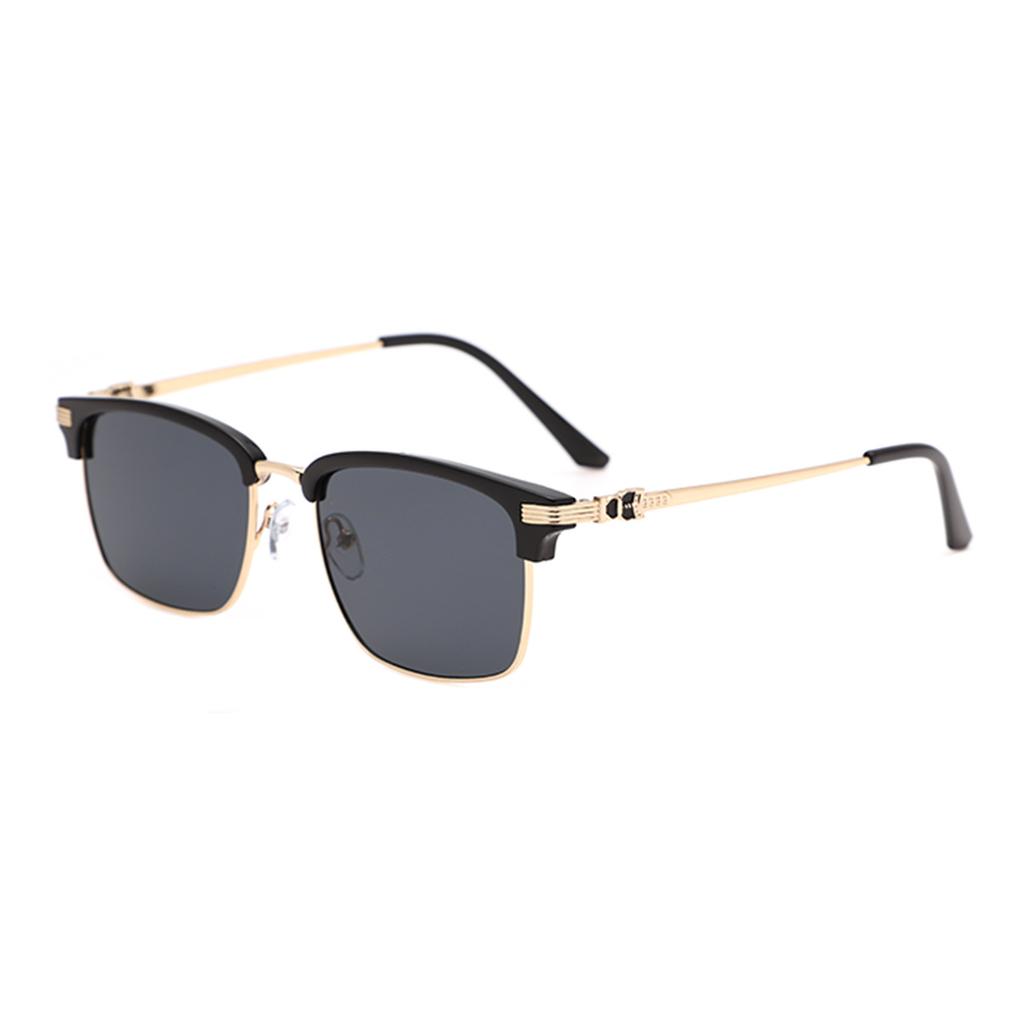 Trendige quadratische Sonnenbrille Damen Herren Vintage Halbrahmen Farbverlauf Gläser Sonnenbrillen für Herren Outdoor Sport Brillen UV400