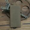 Vintage Crazy Horse Leather Men's Bifold Wallet - Genuine Top-Grain Cowhide Long Wallet with Money Clip