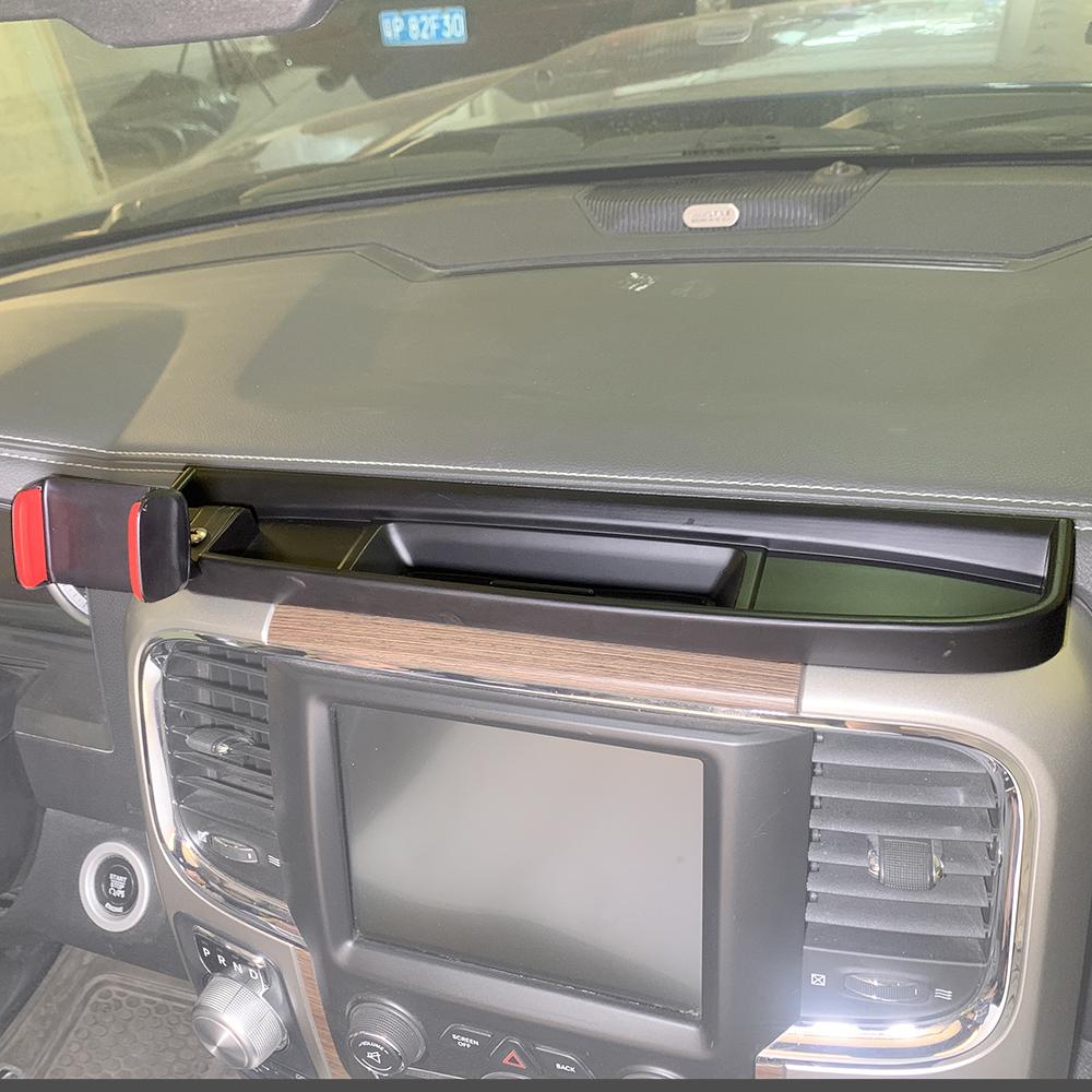 Center Console Mobile Phone Holder Storage Box Bracket Stand Holder Fit For Dodge RAM 2012-2017 Car Accessories