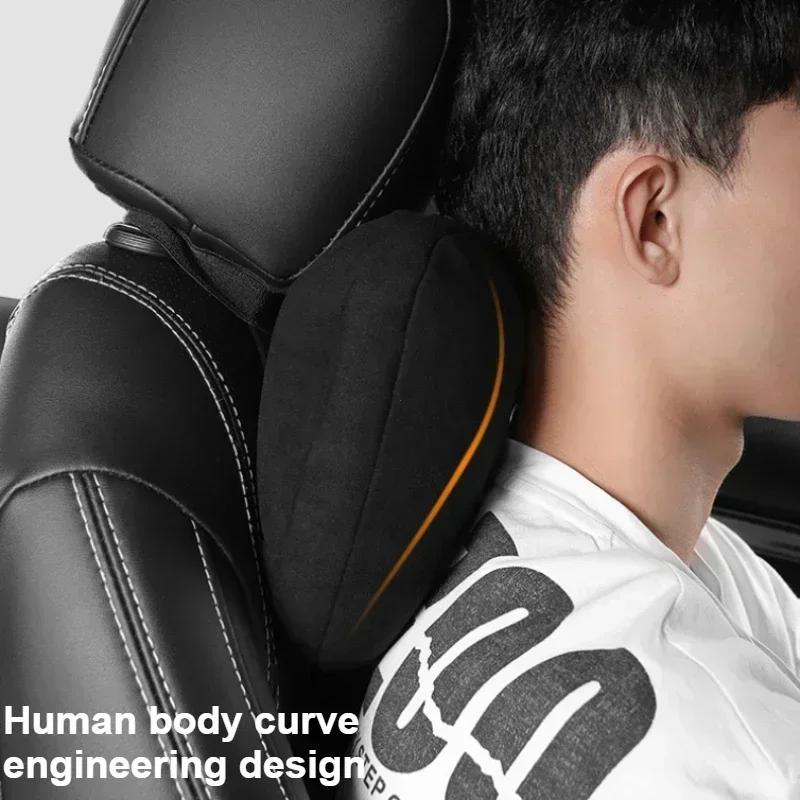 Für Tesla Model 3 Model Y Autositz Kopfstütze Nackenkissen Model 3 Y S X Weicher Komfort Memory-Kissen Schutzbezug Autozubehör