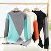 Men S Thick Half High Neck Long Sleeve Pullover Knit Sweater Korean Style
