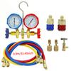 3-Way AC Manifold Gauge Set W/ Hoses for R410A/R32/R134a/R404A | Automotive HVAC Refrigerant Diagnostic Tool