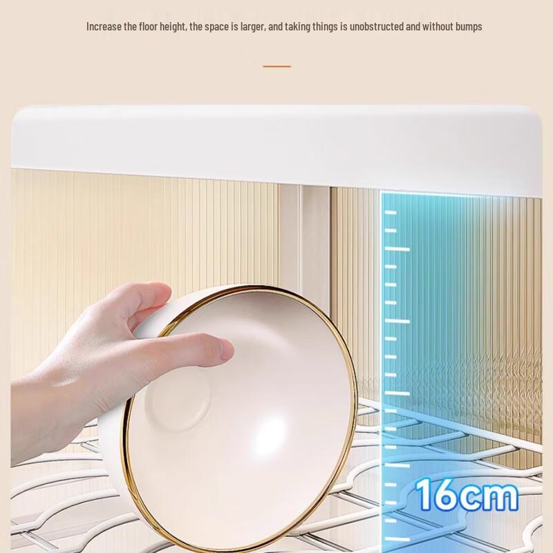 Multifunctional Double-Layer Kitchen Dish Drying Rack with Storage