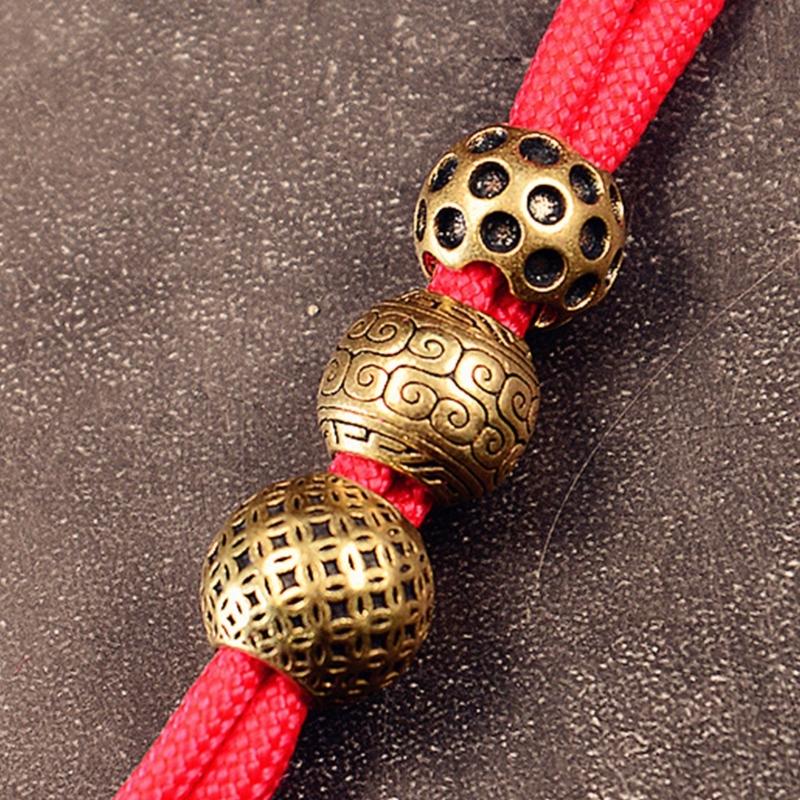 Copper DIY Jewelry Findings Spacer Beads With Oversized Holes For Easy Threading Crafting Supplies Cord Connectors