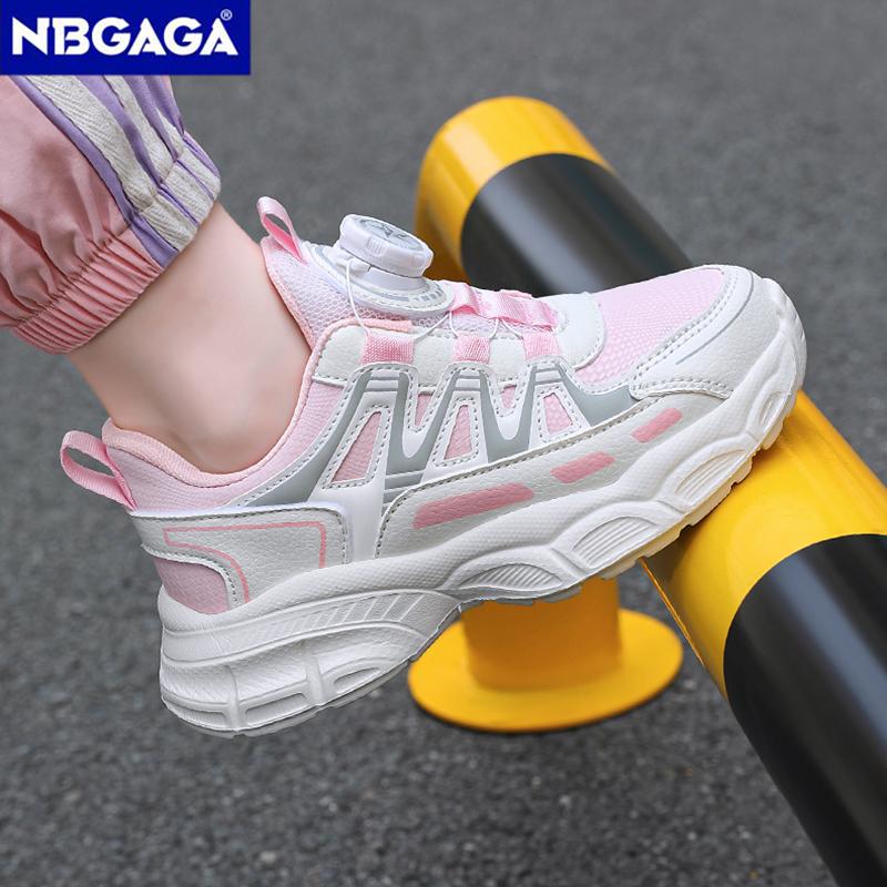 Girls Sports Shoes Lightweight Leather Kids Sneakers Casual Pink Fashion Children Anti-slip Walking Running Shoes