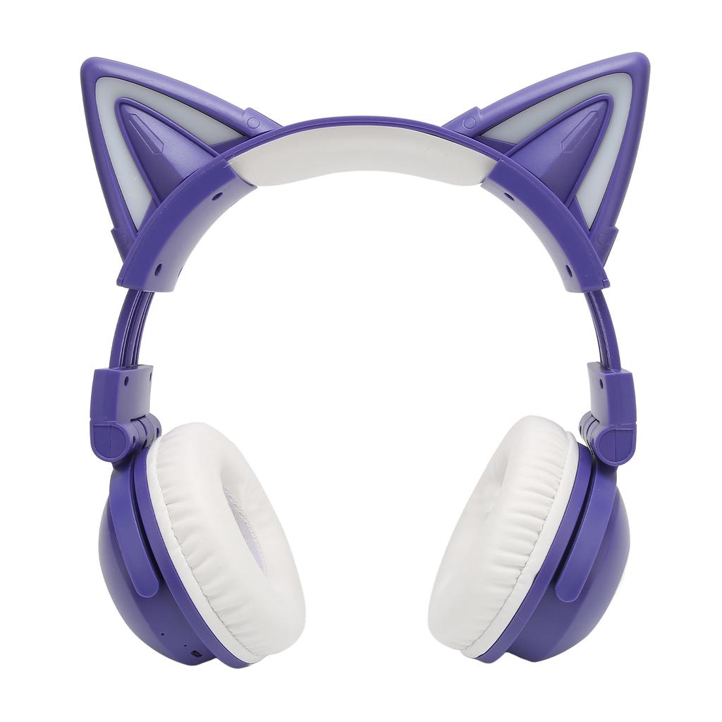 Cat Ear Bluetooth Headset Stereo Cute High Sensitivity Built In Mic Adjustable LED Kids Headset