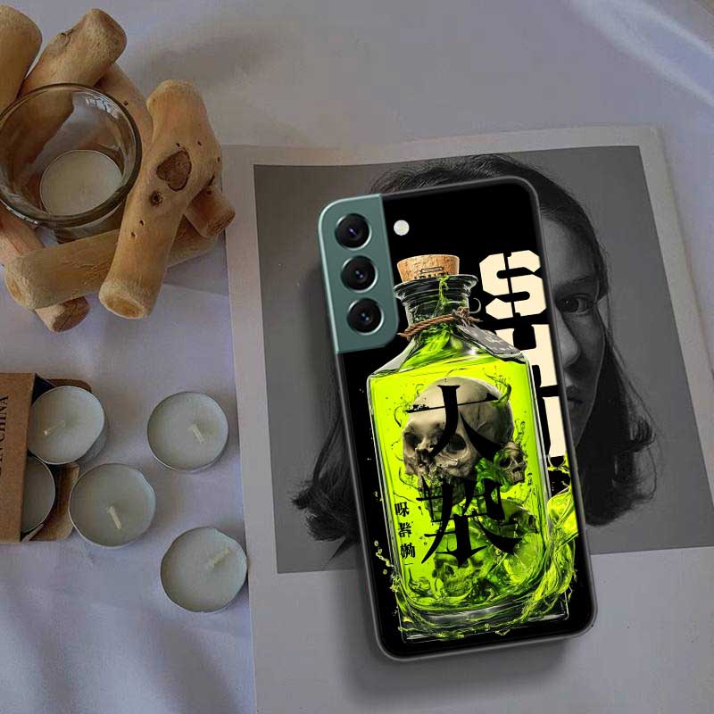 

Alcohol and Demons Phone Case For Samsung Galaxy S22 S25 Ultra S21 S10 Plus S26 Edge S20 S23 S24 FE Cover Silicone Soft TPU Samsung S22 Plus