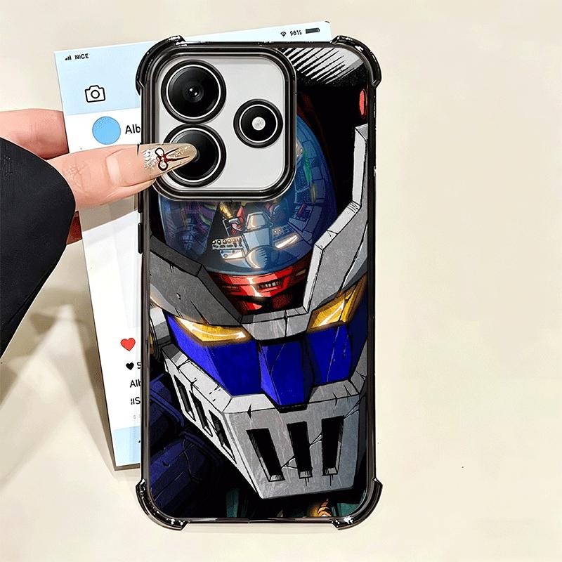 M-Mazinger Z Anime Plating Phone Case For Xiaomi Poco X5 X6 X7 X8 Pro Max F8 Ultra F7 M8 M7 M5S Redmi 15C 15 14C 13C 13 X3 12C F