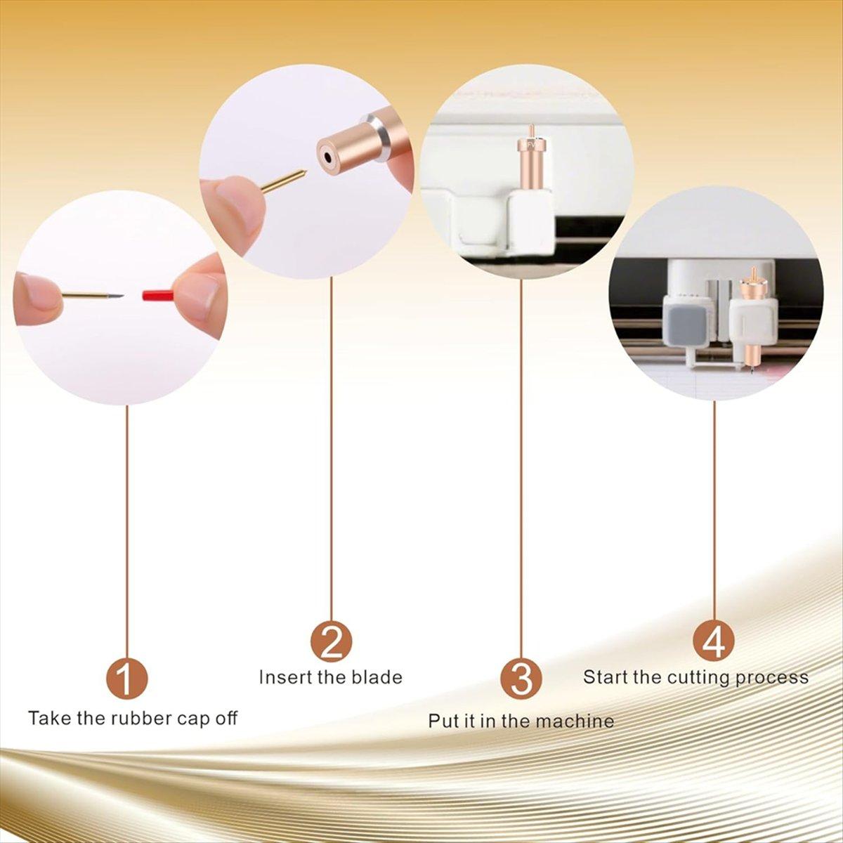 

BHBL Blade Holder Base with 20 Pcs Vinyl Cutting Blades (45 Degree) for Compatible PVC, Felt, Fabric, Poster Board, Etc. China Mainland