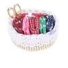Dollhouse Miniature Sewing Basket High Simulation Sewing Basket Model Dollhouse Decoration
