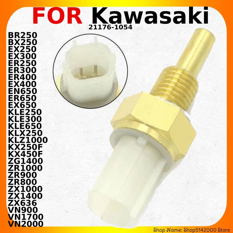 Motorcycle Coolant Radiator Temperature Sensor For Kawasaki EX650 Ninja 650 ER6F KLE250 VersysX 250 KLE300 300 KLE650 650 Moto