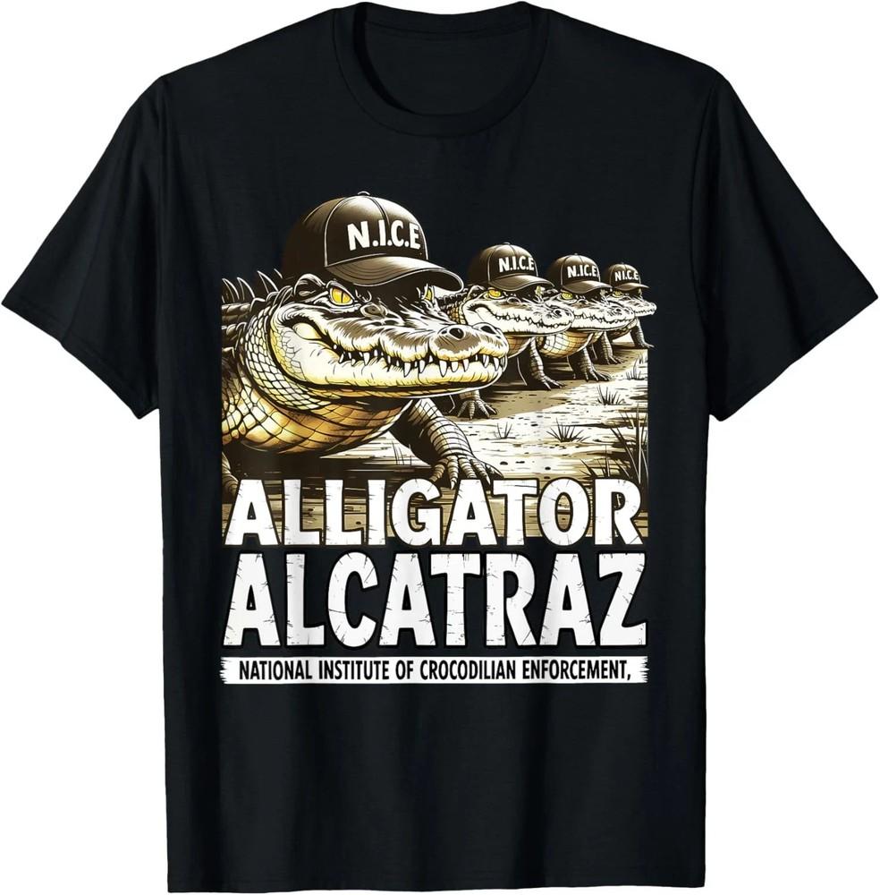 Stop Alligator Alcatraz Florida Everglades Parody Shi Unisex T-Shirt Unisex T-Shirt S