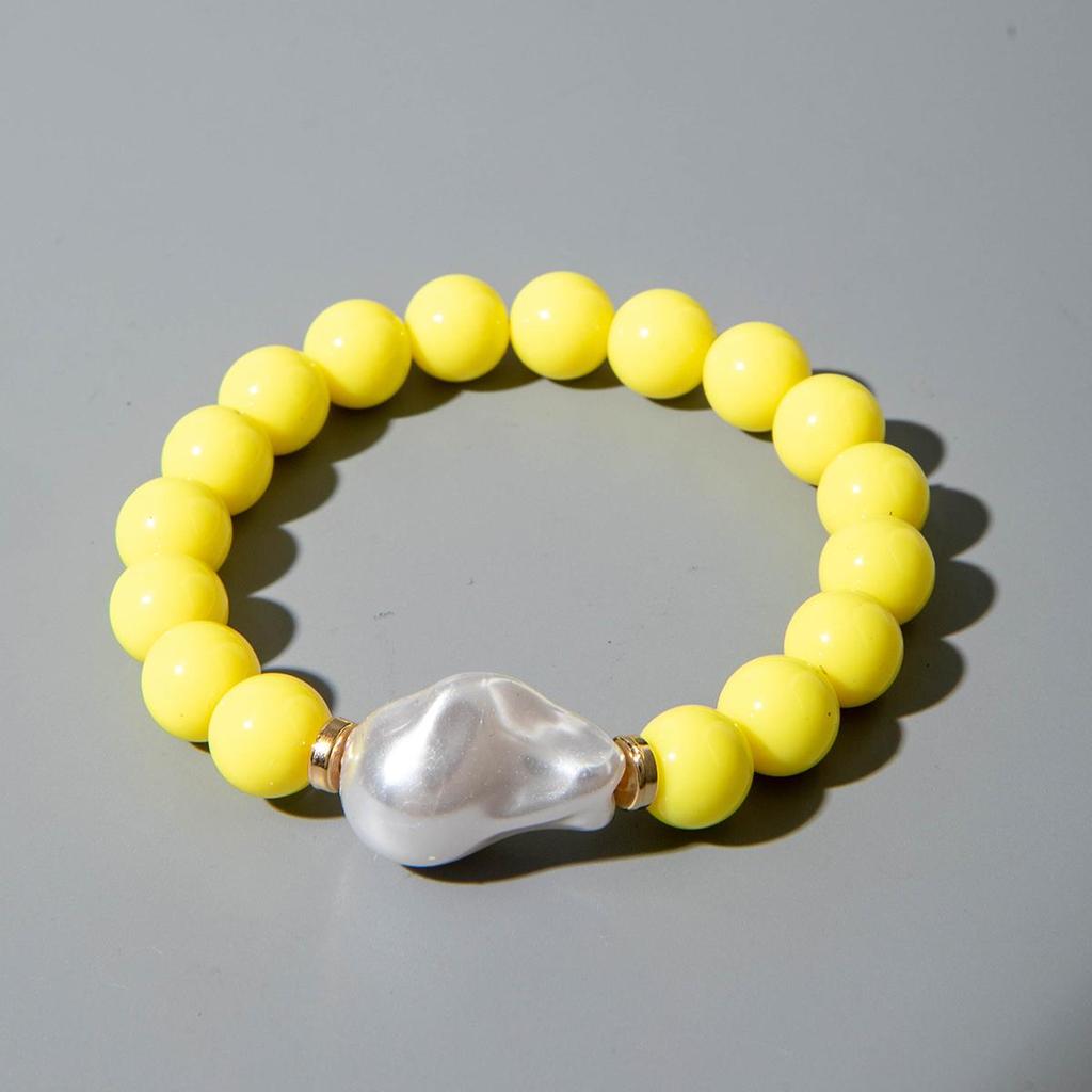 Summer New Colorful Multi Piece Pearl Acrylic Beaded Bracelet, Women's Jewelry Creative Personalized Bracelet