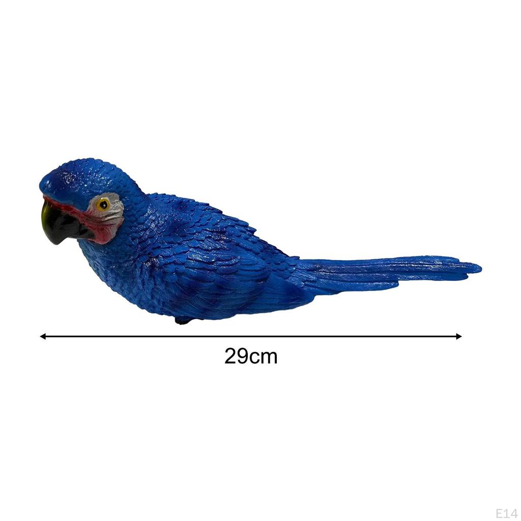 Feathered Birds, Resin Parrot Statues Landscape Animal Ornaments Crafts, Garden & Yard Decoration -