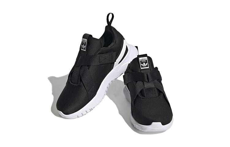 adidas Originals Flex Collection 2.0 Low Top Sports Casual Shoes Black White Kids' HQ6063