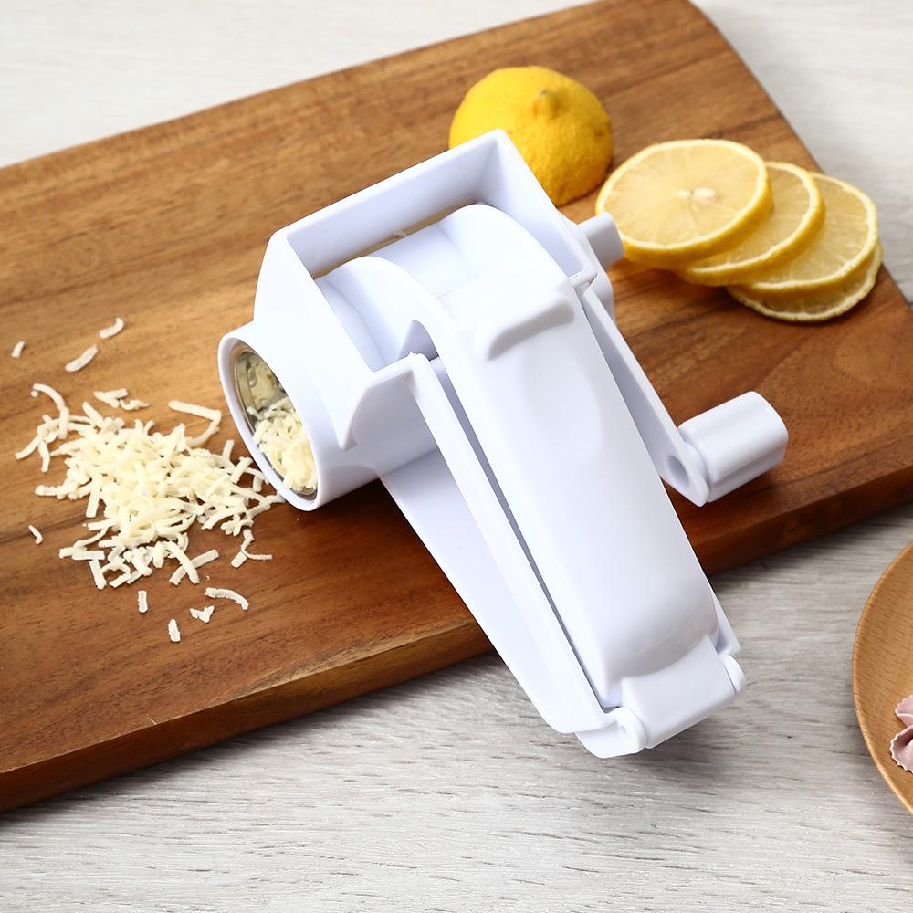 Stainless Steel Multi-Functional Hand-Cranked Grater for Ginger, Zesting, and Cheese with Case.