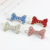 Non-slip Pet  Hair  Clips Bone-shaped Colorful Rhinestones Decoration Hairpin Hair Grooming