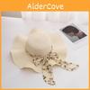 Summer Womens Straw Hat Beach Sun Protection With Wide Brim For Outdoor Travel