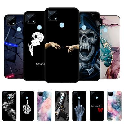 For Realme C12 C25 C25S 7i Global Case Back Phone Cover for Realme Narzo 20 30A Coque Silicon Soft Fundas Bumper Black Tpu Case