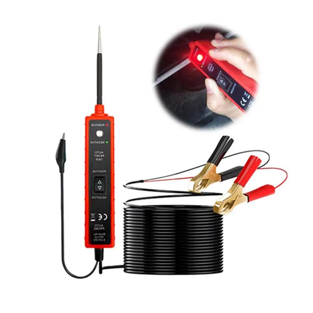 Цифровой автомобильный электрический тестер, 6-24 В, автомобильный источник питания, многофункциональный тестер цепи системы, инструмент для диагностики электрики R4H6 красный