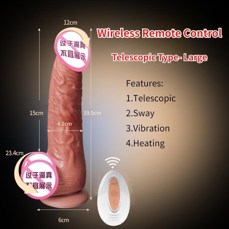 Realistic Dildo Vibrator Masturbator for Women Sex Toy Remote Control Heating Artificial Big Penis Telescopic Vibrators Anal Sex