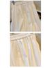 Chinese Mamian Pleated High-Waisted A-line Midi Skirt - Summer Style