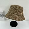 Spring new leopard print sunshade bucket hat for women, personalized, simple, fashionable, face-enhancing sun-protection hat