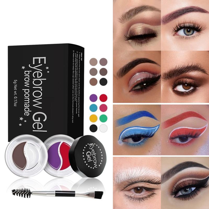 

2 in 1 Combination Eyebrow Gel Smudge-proof Brow Pomade Double Color Eyebrow Gel