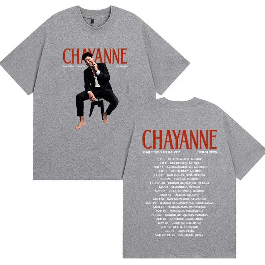 Rapper Chayanne Bailemos Otra Vez Tour 2026 Album T Shirt Men Hip Hop Gothic Punk Tshirts 90s Vintage Oversized Cotton Tshirts